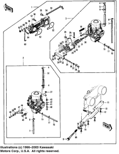 KZ400 Carburetor assy