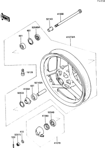 EX250 Переднее колесо