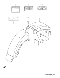 GN125 Заднее крыло