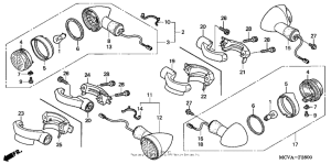 VTX1800R2 Front + rear turn signal