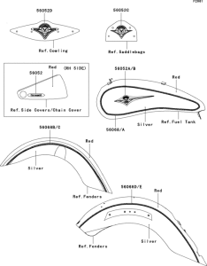 VN2000 Decals(red / silver)(j8f)