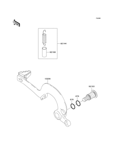 KX125 Педаль тормоза