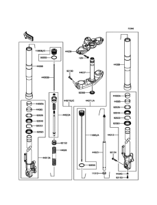 KLE650 Передняя вилка