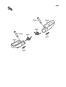 KMX80 Подножки