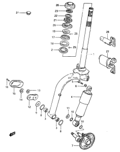 CS125 Вилка передней оси