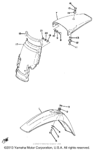 TT500F Front fender - rear fender