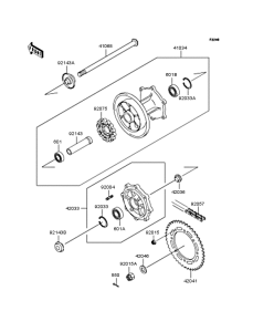BJ250 Заднее колесо и цепь