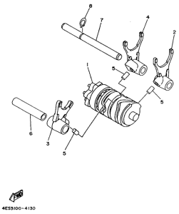 YZ80G Shift cam. fork