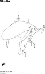 GSX-S1000 (ABS) Front Fender (Gsx-S1000L7 E33)