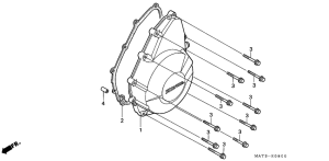CBR1100XX Крышка картера левая