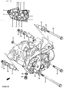 RG125 Картер двигателя