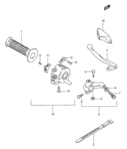 TS185 Рычаг сцепления
