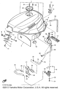 FZR1000FC Топливный бак