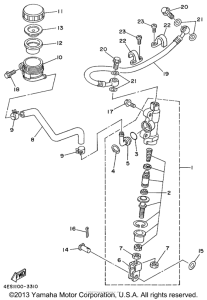 YZ80L Задний торм цилиндр