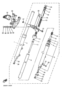 SR500 Передняя вилка