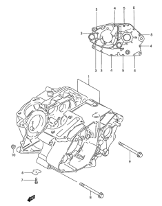 GZ125 Картер двигателя