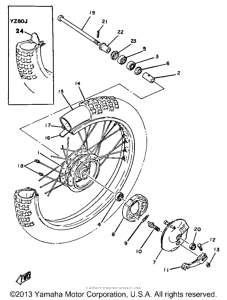 YZ80G Переднее колесо