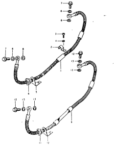 GSX1100 Задние тормозные трубки