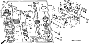 XR650R Задние амортизаторы