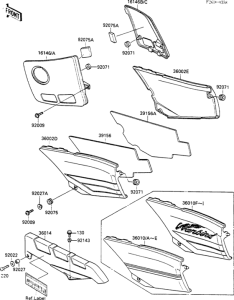 ZX600 Side covers / chain cover(1 / 2)(zx600-c1)