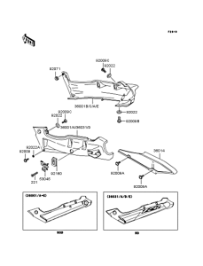 ZX400 Боковые обтекатели