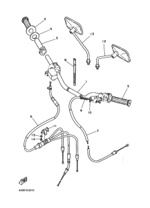 RZ350 ｽﾃｱﾘﾝｸﾞﾊﾝﾄﾞﾙ. ｹｰﾌﾞﾙ