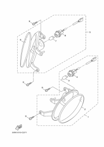YL50 Rear flasher light assy