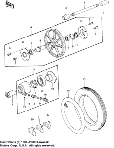 KZ1000 Front wheel / tire / hub