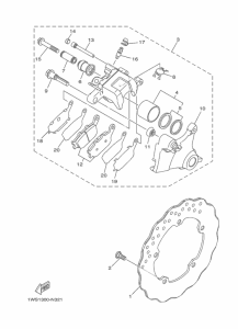 MT07 リヤ ブレーキキヤリパ
