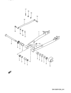 GN125 Маятник задний