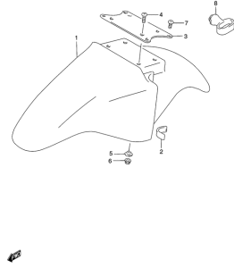 GS500 Переднее крыло