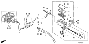 NSS250 (ABS) Задний тормозной цилиндр