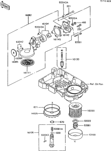 ZX600 Масляный насос и фильтр