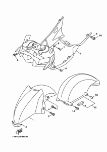 XC125SR フロントフエンダ