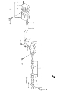 GSF1200S Задний тормозной цилиндр