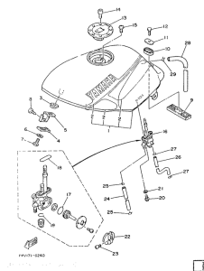 RD350LCF Топливный бак