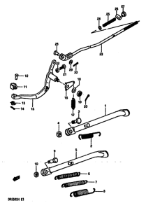 DR250 Stand-rear brake
