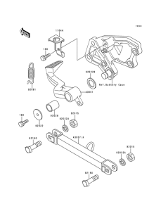 ZX600 Педаль тормоза