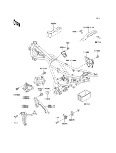EX250 Рама ,крепежные детали