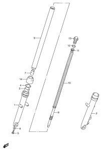 GS125 Демпфер передней вилки