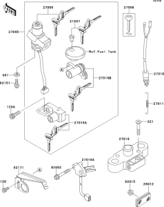 EJ650 Замок зажигания