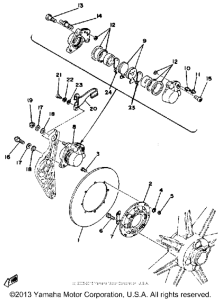 RD400E Rear disc brake caliper