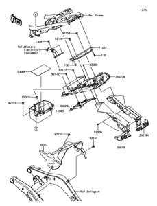 EX650 リヤフェンダ