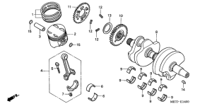 CBF500 (ABS) Crankshaft / piston