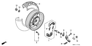 SFX50 Rear wheel complete assy
