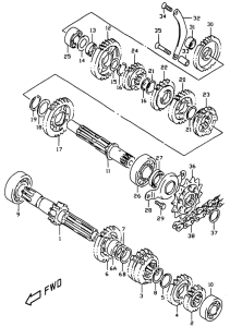 DR350 Трансмиссия