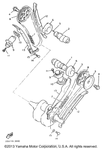 XV535EC Цепь механизма газораспределения