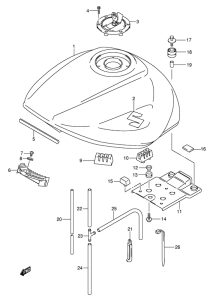 GSF650 (ABS) Tank fuel