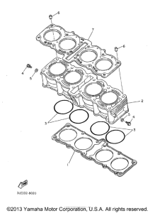 YZF1000RJC Цилиндры
