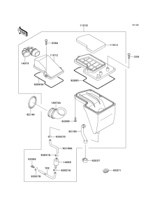 KLE250 Воздушный фильтр